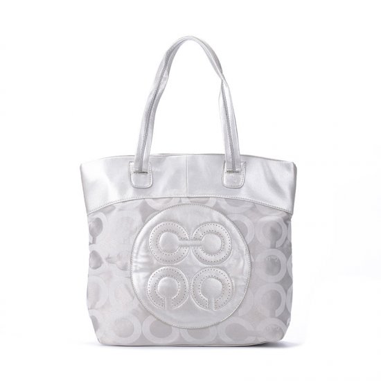 Coach Julia Big C Medium Silver Totes EWD - Click Image to Close